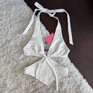 Edikted Cut Out Strappy Halter Top